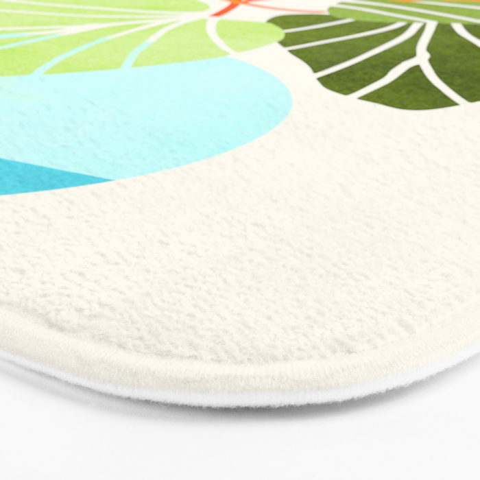 Tropical Symmetry II Abstract Sunset Landscape Bath Mat Gallery Image 3