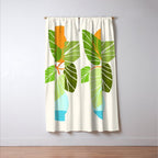 Tropical Symmetry II Abstract Sunset Landscape Window Curtain Gallery Image 3