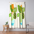 Tropical Symmetry II Abstract Sunset Landscape Window Curtain Gallery Image 5