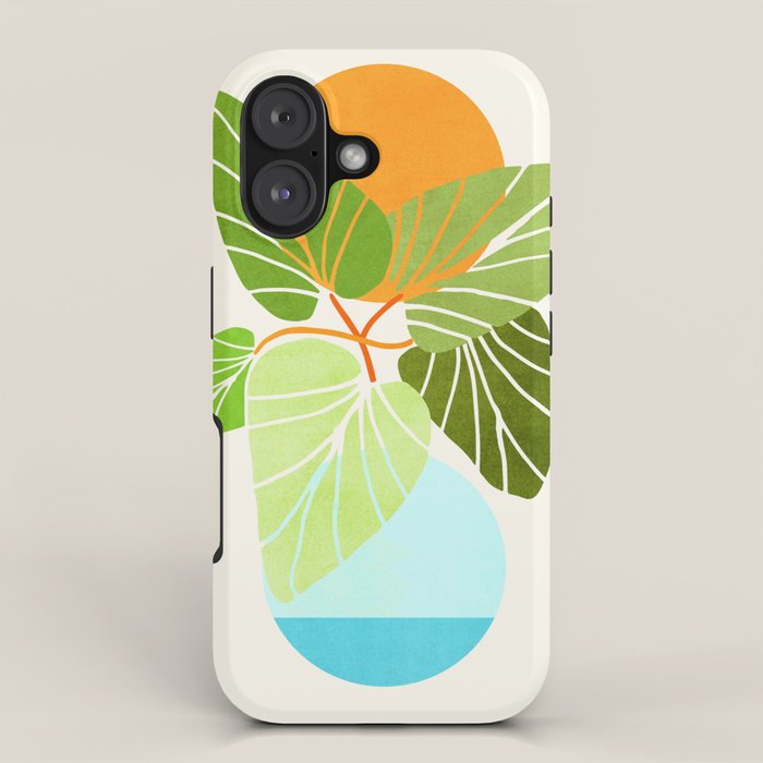 Tropical Symmetry II Abstract Sunset Landscape iPhone Case Gallery Image 1