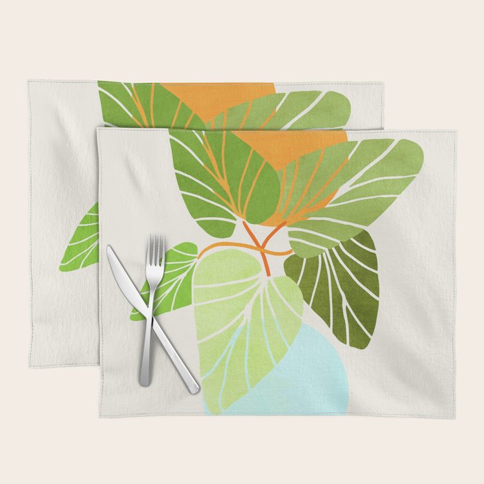 Tropical Symmetry II Abstract Sunset Landscape Placemat Gallery Image 1