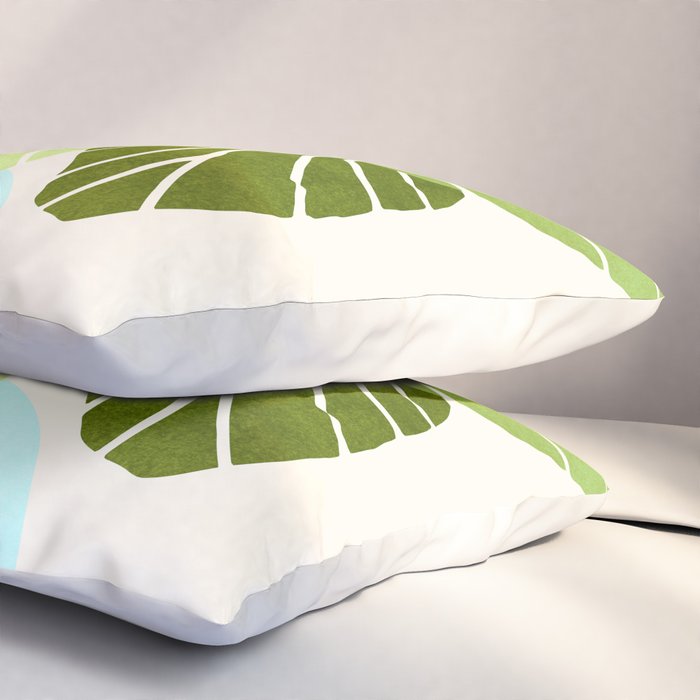 Tropical Symmetry II Abstract Sunset Landscape Pillow Sham Gallery Image 3