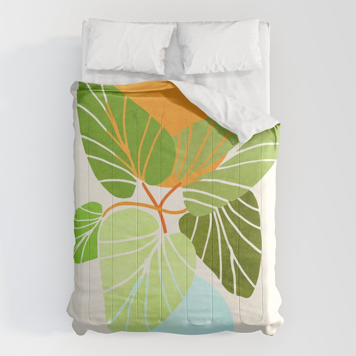 Tropical Symmetry II Abstract Sunset Landscape Comforter Gallery Image 1