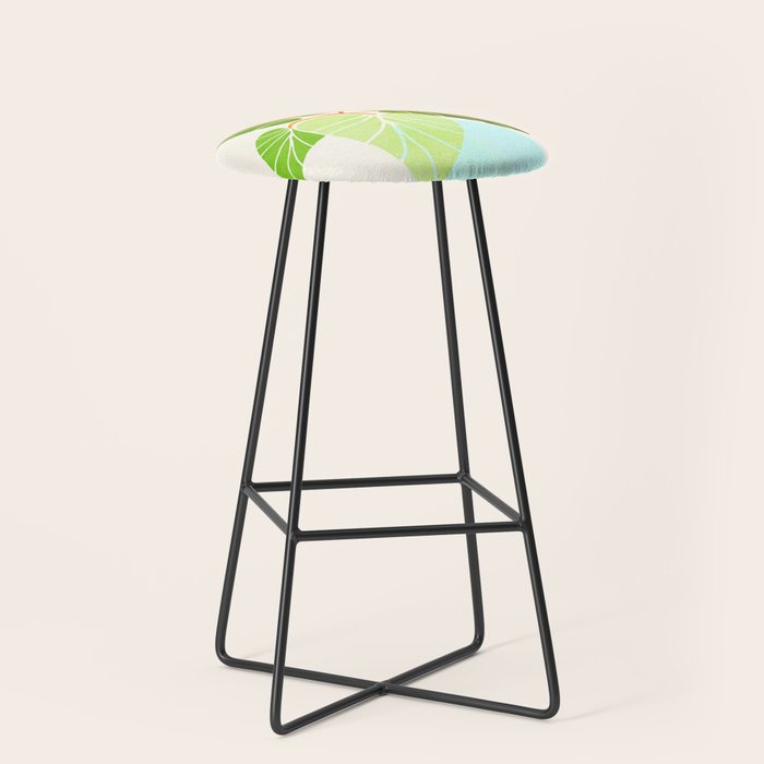 Tropical Symmetry II Abstract Sunset Landscape Stool Gallery Image 1
