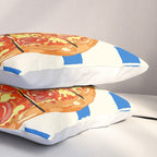 Pizza Club Retro Slice Illustration Pillow Sham Gallery Image 3