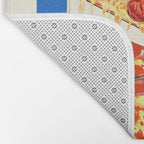 Pizza Club Retro Slice Illustration Bath Mat Gallery Image 2