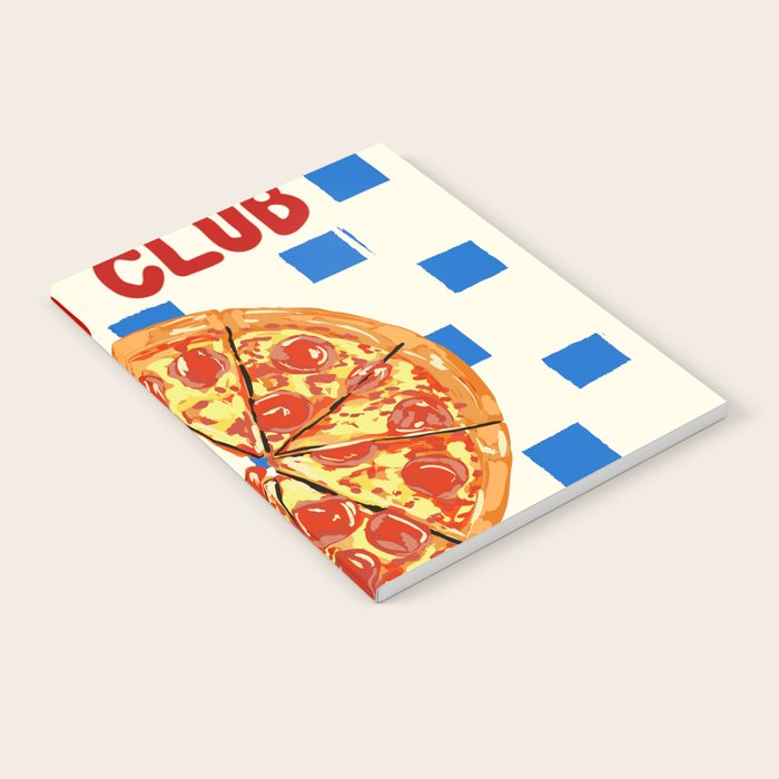 Pizza Club Retro Slice Illustration Notebook Gallery Image 2
