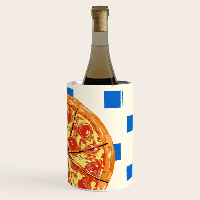 Pizza Club Retro Slice Illustration Wine Chiller Gallery Image 3