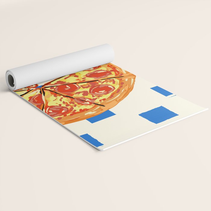 Pizza Club Retro Slice Illustration Yoga Mat Gallery Image 2