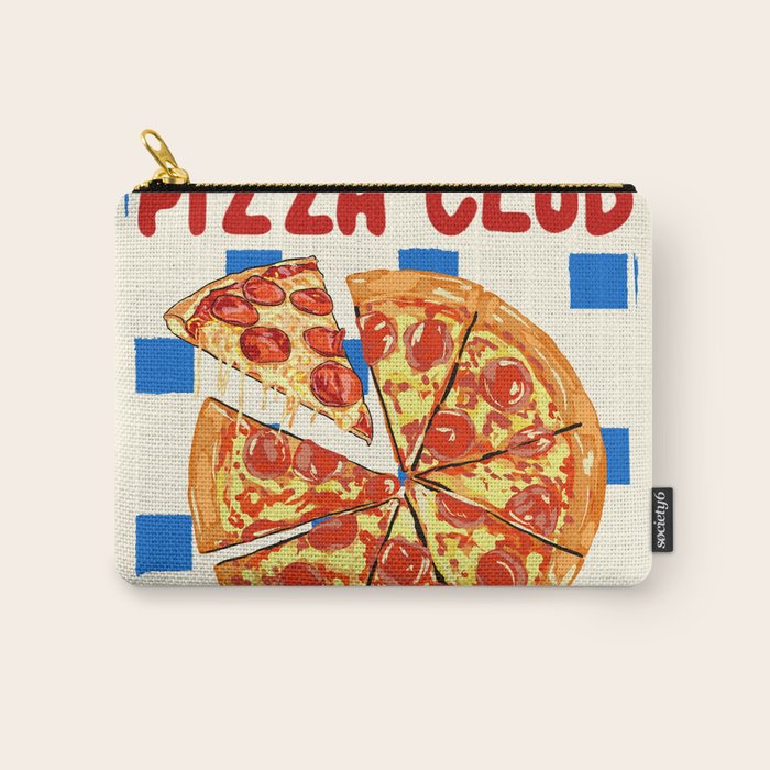Pizza Club Retro Slice Illustration Carry All Pouch Gallery Image 1