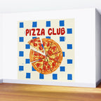 Pizza Club Retro Slice Illustration Wall Mural Gallery Image 2