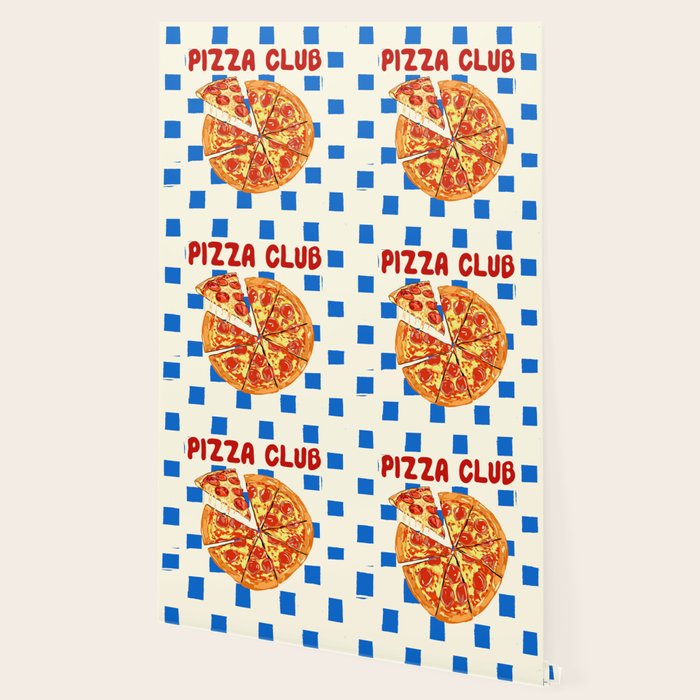 Pizza Club Retro Slice Illustration Wallpaper Gallery Image 2