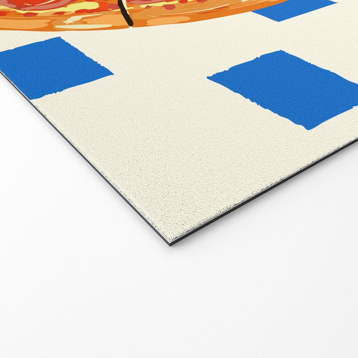 Pizza Club Retro Slice Illustration Welcome Mat Gallery Image 2