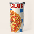 Pizza Club Retro Slice Illustration Travel Mug Gallery Image 2