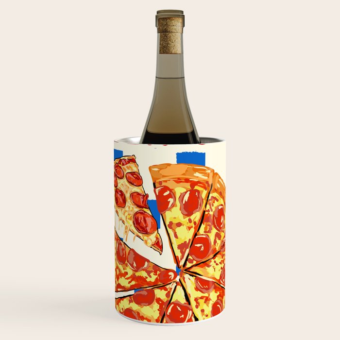 Pizza Club Retro Slice Illustration Wine Chiller Gallery Image 1