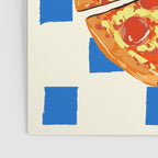 Pizza Club Retro Slice Illustration Poster Gallery Image 3