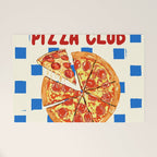 Pizza Club Retro Slice Illustration Welcome Mat Gallery Image 1