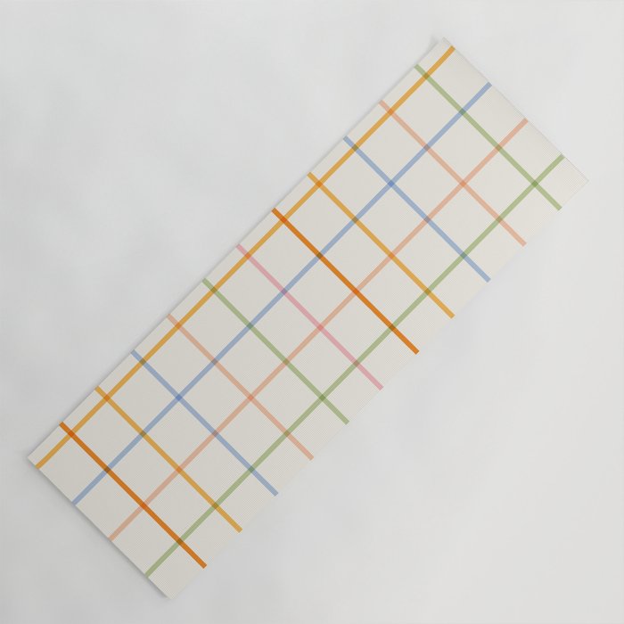 Simple Check - pastel Yoga Mat Gallery Image 1