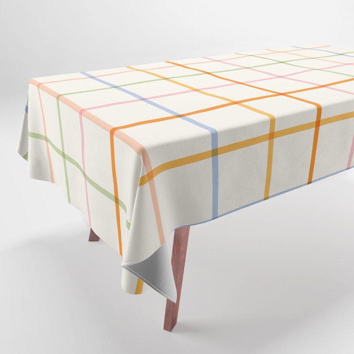 Simple Check - pastel Tablecloth Gallery Image 1