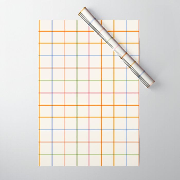Simple Check - pastel Wrapping Paper Gallery Image 1