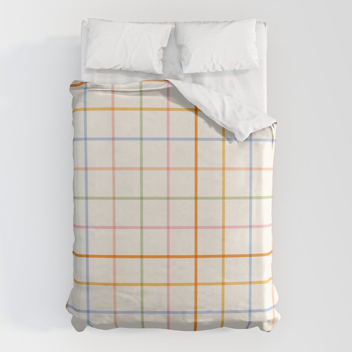 Simple Check - pastel Duvet Cover Gallery Image 1