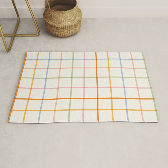 Simple Check - pastel Rug Gallery Image 1