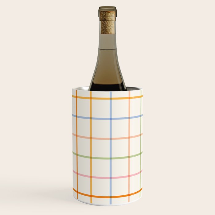 Simple Check - pastel Wine Chiller Gallery Image 3