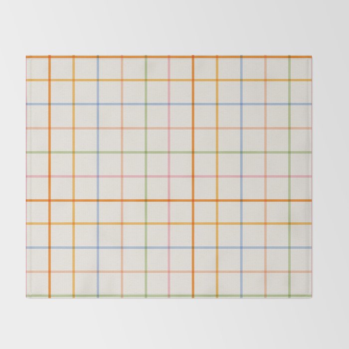 Simple Check - pastel Throw Blanket Gallery Image 2