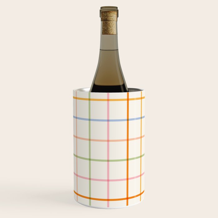 Simple Check - pastel Wine Chiller Gallery Image 1