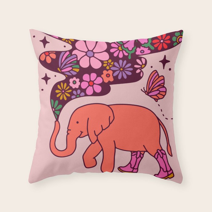 Elephant Throw Pillow Gallery Image 6