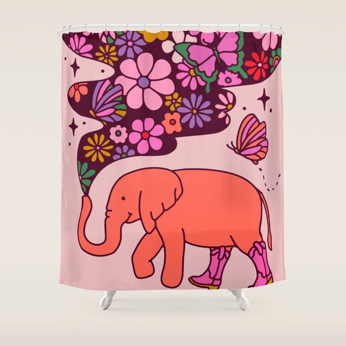 Elephant Shower Curtain Gallery Image 1