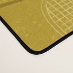 Tennis Rackets & Roses in Ochre & Purple Desk Mat Gallery Image 4