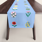 Spring Wild Flowers and Easter Eggs Table Runner Gallery Image 1