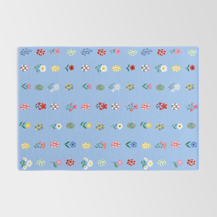 Spring Wild Flowers and Easter Eggs Rug Gallery Image 2
