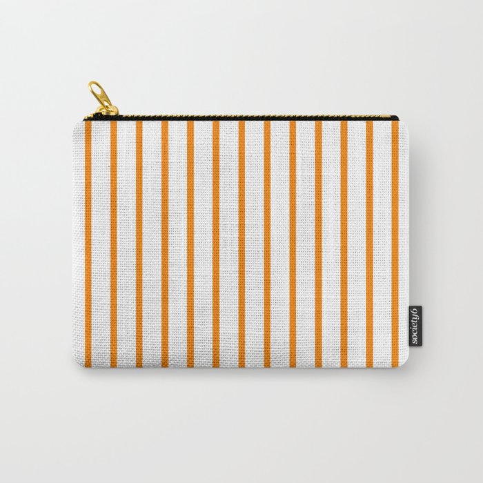 Vertical Orange Stripes Pattern Carry All Pouch Gallery Image 1