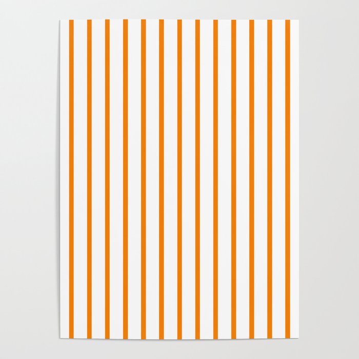 Vertical Orange Stripes Pattern Poster Gallery Image 4