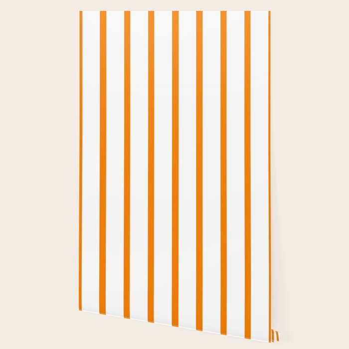 Vertical Orange Stripes Pattern Wallpaper Gallery Image 2