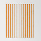 Vertical Orange Stripes Pattern Throw Blanket Gallery Image 2
