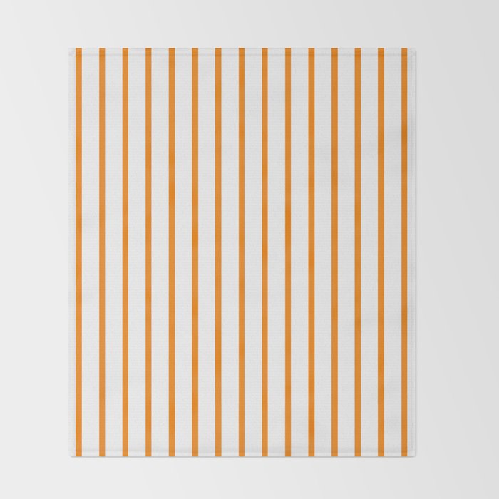 Vertical Orange Stripes Pattern Throw Blanket Gallery Image 2