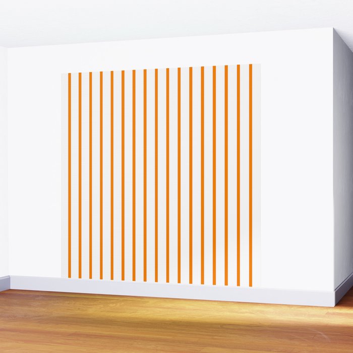 Vertical Orange Stripes Pattern Wall Mural Gallery Image 2