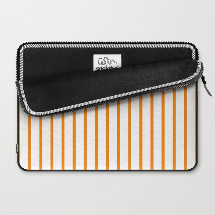Vertical Orange Stripes Pattern Laptop Sleeve Gallery Image 2