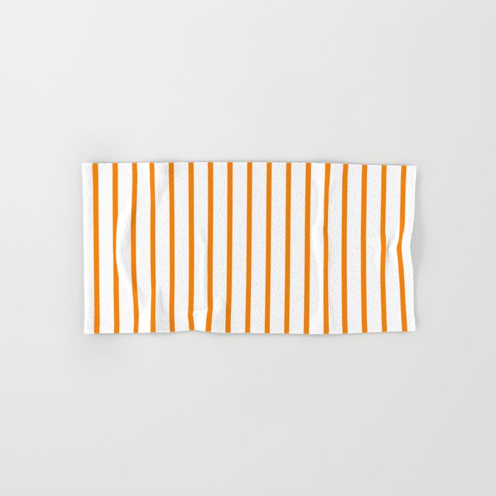 Vertical Orange Stripes Pattern Bath Towel Gallery Image 1
