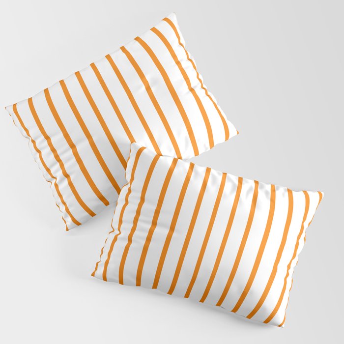 Vertical Orange Stripes Pattern Pillow Sham Gallery Image 3