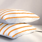 Vertical Orange Stripes Pattern Pillow Sham Gallery Image 3