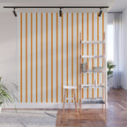 Vertical Orange Stripes Pattern Wall Mural Gallery Image 1
