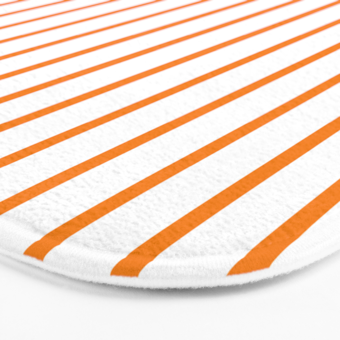 Vertical Orange Stripes Pattern Bath Mat Gallery Image 3