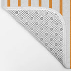 Vertical Orange Stripes Pattern Bath Mat Gallery Image 2