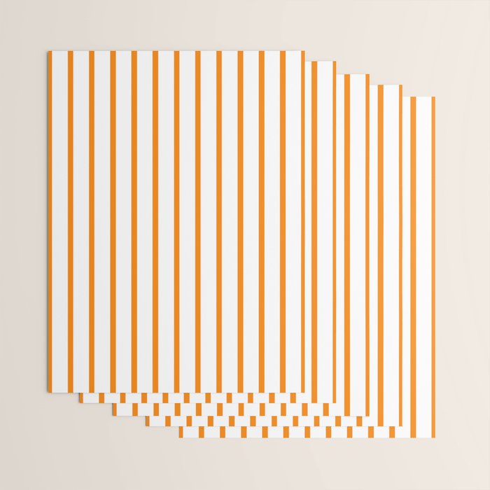 Vertical Orange Stripes Pattern Wrapping Paper Gallery Image 3