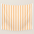 Vertical Orange Stripes Pattern Wall Tapestry Gallery Image 4