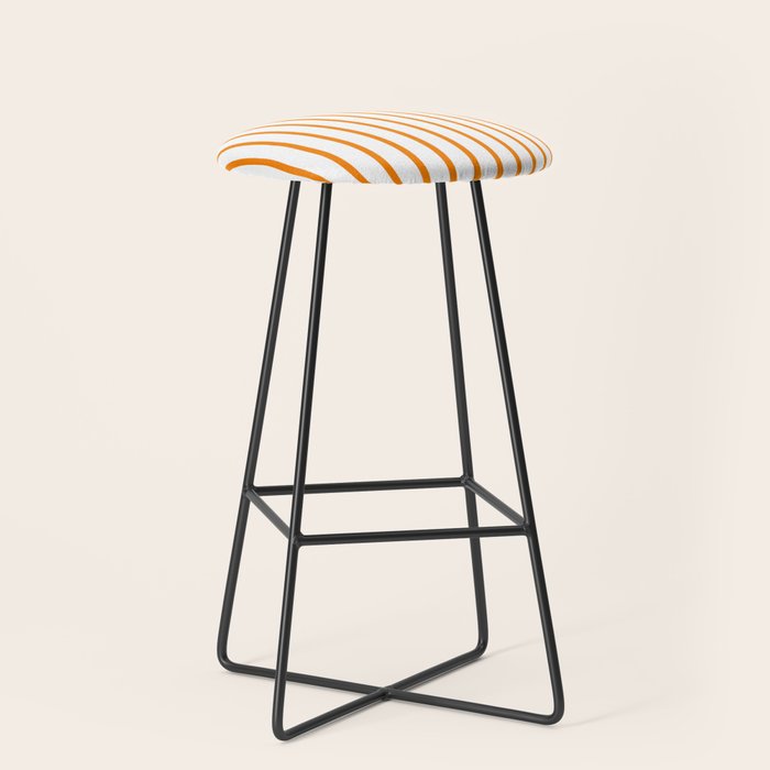 Vertical Orange Stripes Pattern Stool Gallery Image 1